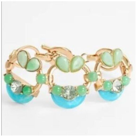 Lee Angel Turq Seafoam Capri Cut Out Bracelet NWT 48 - Picture 1 of 1